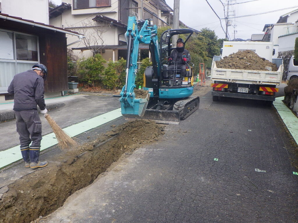 ときわ台水道工事1